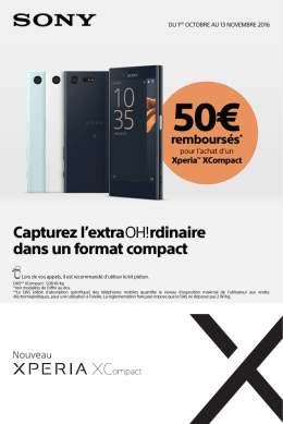 Capturez l`extraOH!rdinaire dans un format compact