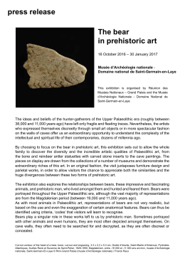 press release The bear in prehistoric art