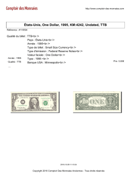 États-Unis, One Dollar, 1995, KM:4242, Undated, TTB