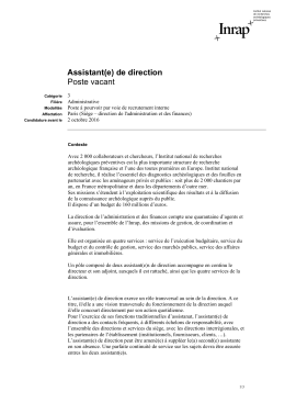 02/10/2016 Assistant(e) de direction - DAF (PDF - 52 Ko)