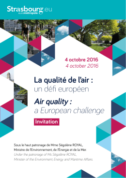 Air quality : a European challenge