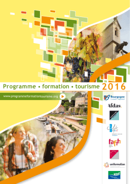 Catalogue formations tourisme Bourgogne 2016