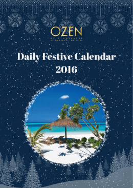 2016 Daily Festive Calendar - OZEN by Atmosphere at Maadhoo