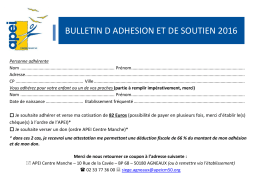 formulaire adhésion APEI 2016 - Accueil