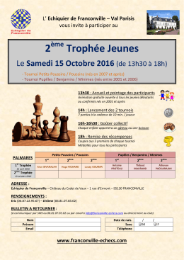 2 Trophée Jeunes - Echiquier de Franconville