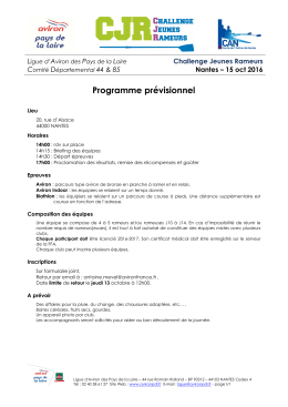Avant-Programme - Ligue d`Aviron des Pays de la Loire