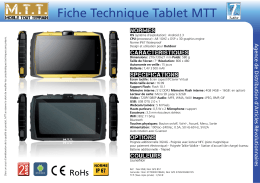 Fiche Technique Tablet MTT