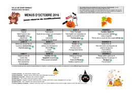 menus d`octobre 2016 - Saint