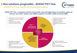 Nos solutions progicielles : ADDACTIS® One