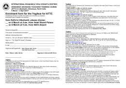 Enrolment form for the Yogibus for ATTC
