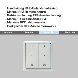 Handleiding RFZ Afstandsbediening Manual RFZ