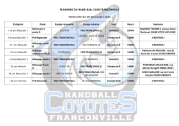 Week-end du 08-09 octobre - Handball Club Franconville
