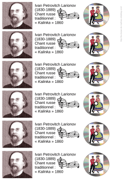 Ivan Petrovitch Larionov (1830-1889) Chant russe traditionnel