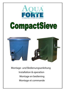 AquaForte CompactSieve Manual