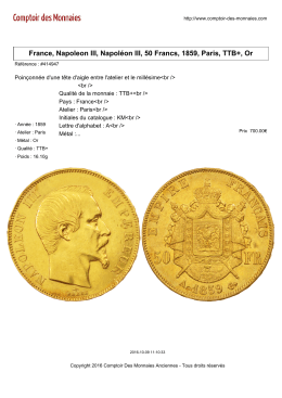 France, Napoleon III, Napoléon III, 50 Francs, 1859, Paris, TTB+, Or