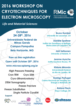 2016 workshop on cryotechniques for electron microscopy