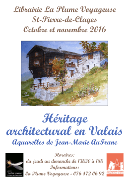 Héritage architectural en Valais - Village du Livre de St-Pierre