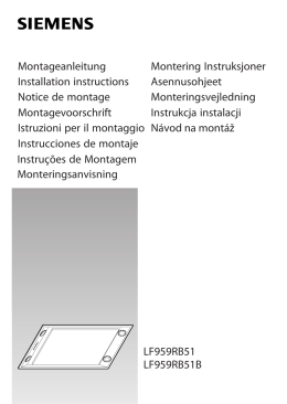 Montageanleitung Installation instructions Notice de montage
