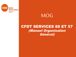 MOG (Manuel Organisation Générale) Cfdt Services 88 et 57
