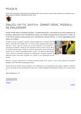 policja.pl znaleźli 150 tys. złotych