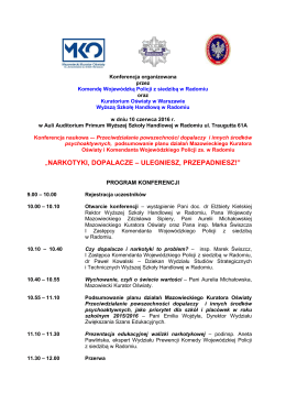 Program konferencji - Kuratorium Oświaty w Warszawie
