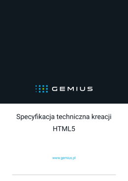 Specyfikacja techniczna kreacji HTML5