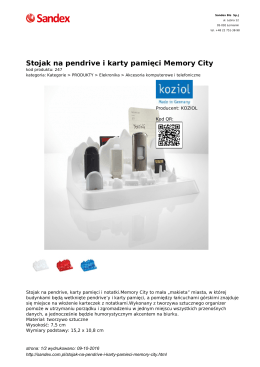 Stojak na pendrive i karty pamięci Memory City