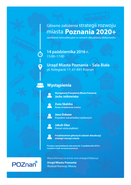Strategia2020 - Aktualizacja Strategii Rozwoju Miasta Poznania