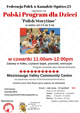 2016-2017 Polski Program Dla Dzieci