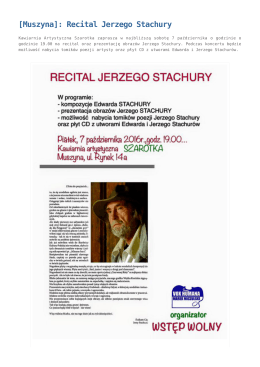 [Muszyna]: Recital Jerzego Stachury