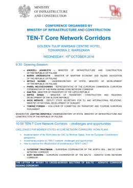 TEN-T Core Network Corridors