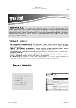 Proizvodi i usluge Presscut Web shop