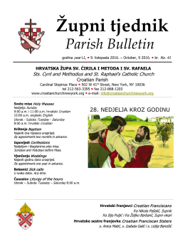Župni tjednik - Croatian Church New York Home