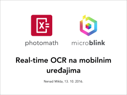 Real-time OCR na mobilnim uređajima
