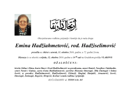 Emina Hadžiahmetović, rođ. Hadžiselimović