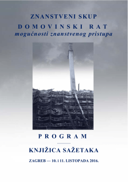 program i knjižica sažetaka - Hrvatska akademija znanosti i umjetnosti