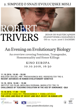 Robert Trivers Lecture Zagreb