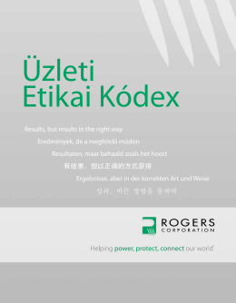 Üzleti Etikai Kódex - Rogers Corporation