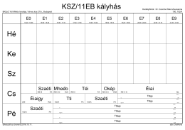 KSZ/11 EB kályhás órarend