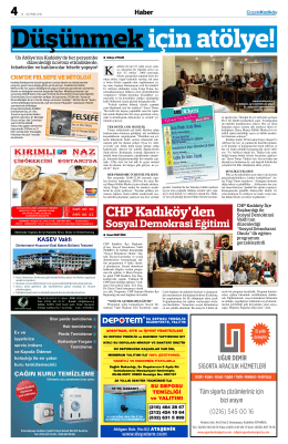CHP Kadıköy`den - Gazete Kadıköy