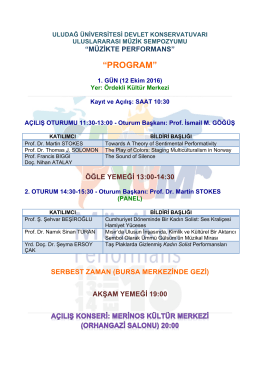 program - Uludağ Üniversitesi
