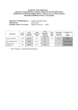 Sağlık Hizmetleri Meslek Yüksekokulu