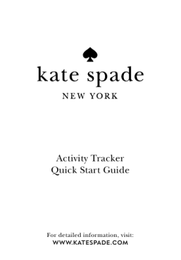 Activity Tracker Quick Start Guide