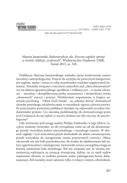 307 Marcin Jaranowski, Rekonstrukcja zła. Etyczne aspekty opresji