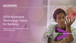 „Technology Vision for Banking 2016” – prezentacja raportu