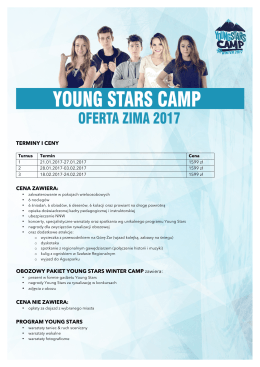 Oferta Young Stars Winter Camp 2017