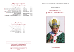Zaproszenie - Katolicki Uniwersytet Lubelski Jana Pawła II