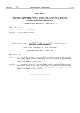 Sprostowanie do dyrektywy Rady 93/ 13/ EWG z dnia 5