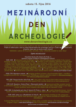 Žijeme archeologií - Mezinárodní den archeologie