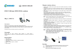 překlad 1404311 DVBT USB tuner MINI STICK + software